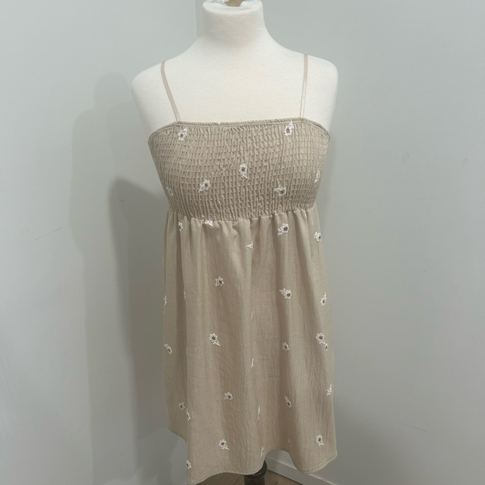 J.O.A. Cream Textured Dress